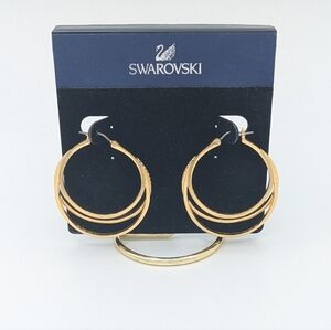 Swarovski Layered Hoop Earrings NEW